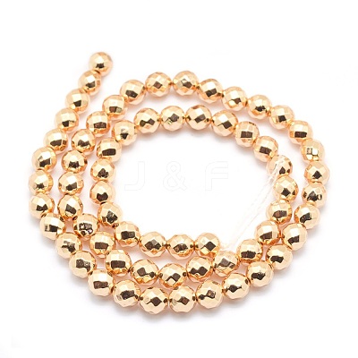 Electroplate Non-magnetic Synthetic Hematite Beads Strands G-L485-03E-LG-1