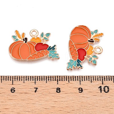 Thanksgiving Day Theme Alloy Enamel Pendants X1-ENAM-T020-35E-1