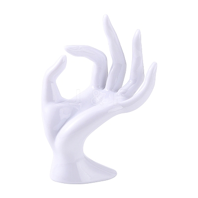 Plastic Ring Display Hand Model DIY-I047-04B-1
