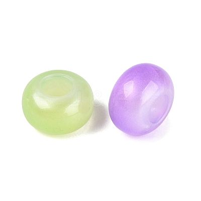 Imitation Cat Eye Acrylic European Beads OACR-Q200-31-1