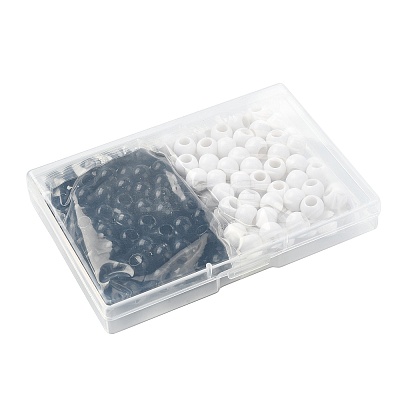 180Pcs 2 Colors Opaque Acrylic European Beads SACR-FS0001-54-1