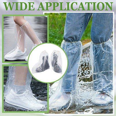 40Pcs Plastic Disposable Waterproof Shoe Covers AJEW-GO0004-44-1