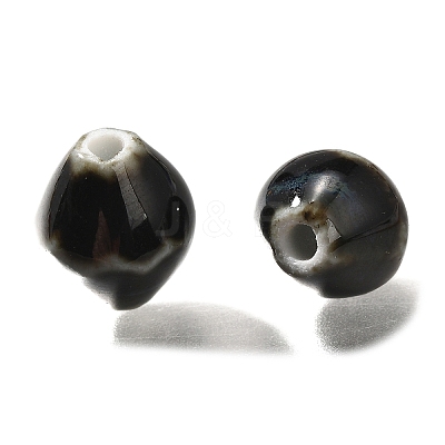 Vintage Style Glazed Ceramic Porcelain Beads PORC-H013-01-13-1