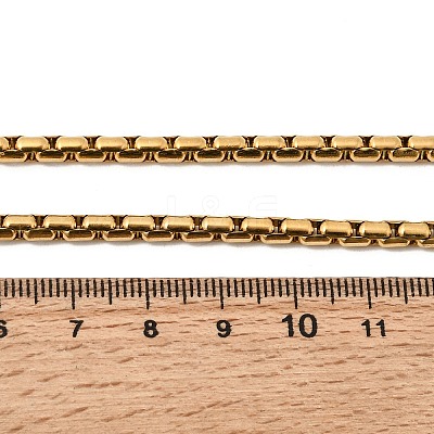 304 Stainless Steel Box Chain Necklaces for Unisex NJEW-K305-02B-G-1