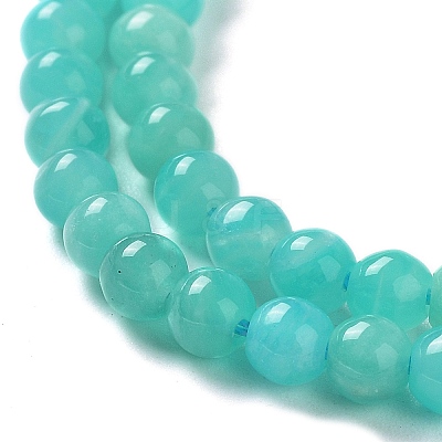 Natural Amazonite Round Bead Strands G-N0081-4mm-17-01-1