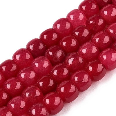 Dyed Natural White Jade Beads Strands G-T138-S14-1