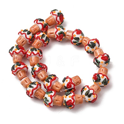 Handmade Bumpy Lampwork Beads LA-CBAE4A5-02A-1