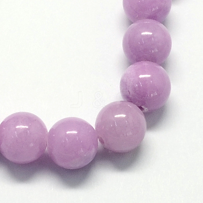 Natural Dyed Yellow Jade Gemstone Bead Strands G-R271-10mm-Y09-1