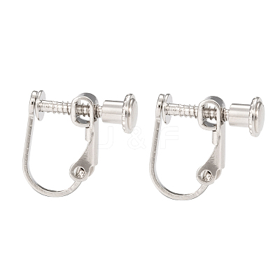 Brass Screw On Clip-on Earring Findings LS-KK-L164-02P-1