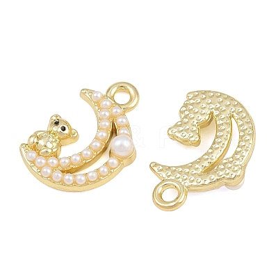Alloy & Enamel & ABS Plastic Pearl Pendants PL-CBA415D-38G-1