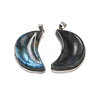 Natural Labradorite Pendants G-B085-16P-1