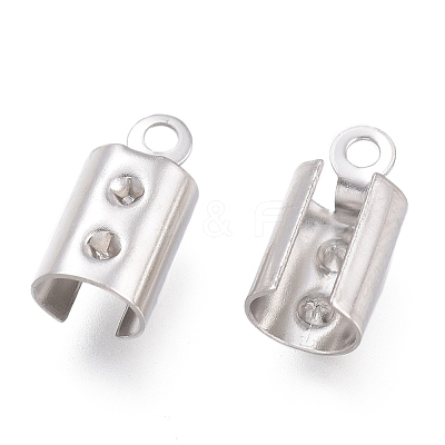 Tarnish Resistant 304 Stainless Steel Folding Crimp Ends STAS-L262-04A-P-1