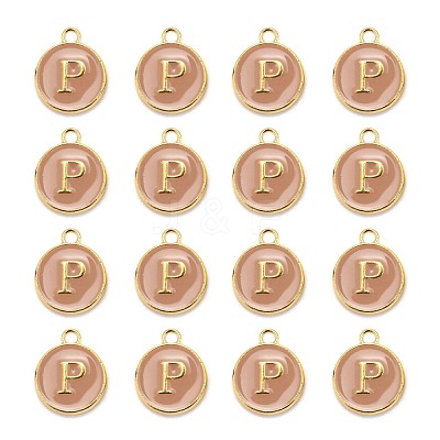 Golden Plated Alloy Enamel Charms X-ENAM-S118-06P-1