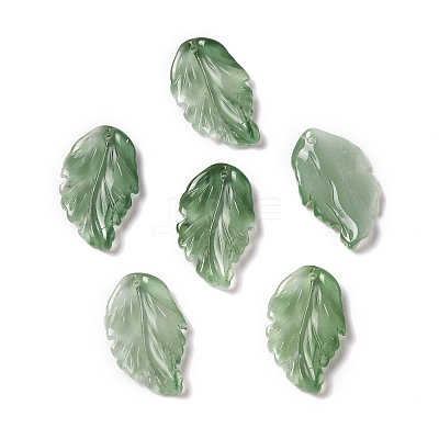 Dyed & Heated Glass Pendants X1-GLAA-B009-06-1
