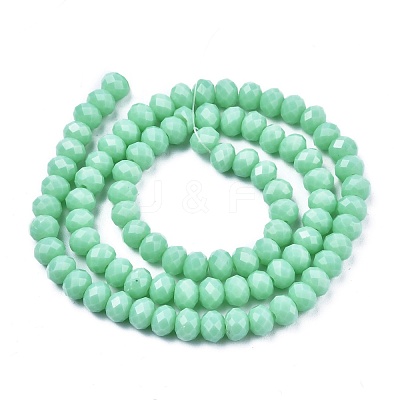 Opaque Solid Color Glass Beads Strands EGLA-A034-P10mm-D14-1
