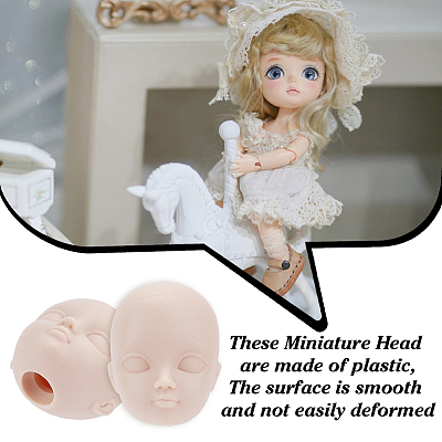 Rubber Craft Doll Head DIY-WH0671-035-1