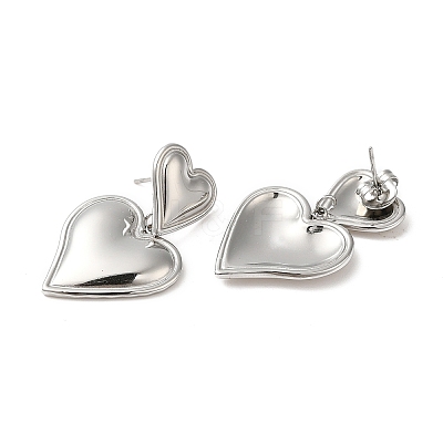 Non-Tarnish 304 Stainless Steel Dangle Stud Earrings EJEW-Z026-03P-1