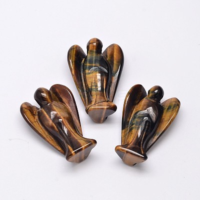 Angel Nautral Tiger Eye Home Display Decorations DJEW-L009A-09-1