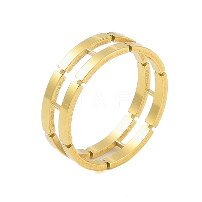304 Stainless Steel Chain Shape Finger Ring RJEW-C084-01A-G-1