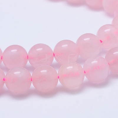 Pink Color Natural Madagascar Rose Quartz Beads Strands G-D654-10mm-1