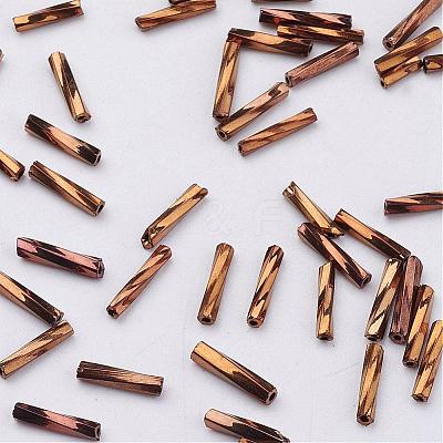 Glass Twisted Bugle Beads SEED-E002-6mm-881#-1
