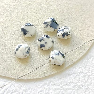 Shell Shape Handmade Porcelain Beads X1-PORC-E022-01E-1