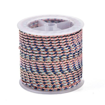 11M Polyester Braided Cord with Cotton Core & Metallic Thread OCOR-Z006-01-29-1