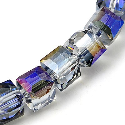 Electorplated Glass Beads EGLA-E006-3I-1
