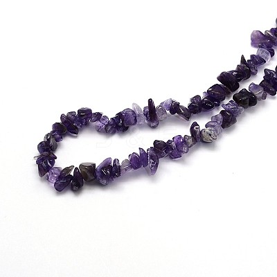 Natural Amethyst Beads Strands G-O049-C-23-1