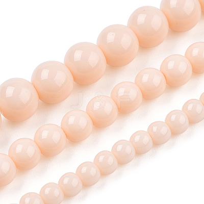 Opaque Solid Color Glass Beads Strands GLAA-T032-P4mm-09-1