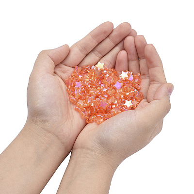 Eco-Friendly Transparent Acrylic Beads TACR-YW0001-01B-1