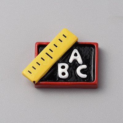 Cartoon Teachers' Day Resin Cabochons RESI-WH0038-05B-1