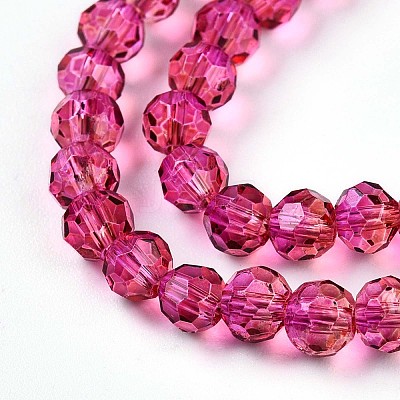 Baking Paint Transparent Glass Beads Strands X-DGLA-A035-T4mm-A03-1