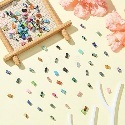 100Pcs 20 Colors Synthetic Agate Beads G-CJ0001-77-1