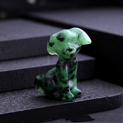 Natural Ruby in Zoisite Carved Dog Statue PW-WG97821-11-1