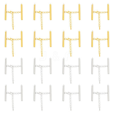 20Pcs 2 Colors Iron Chain Extender IFIN-UN0001-09-1