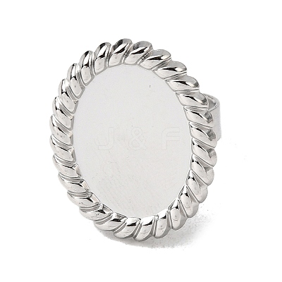 304 Stainless Steel Cuff Ring Components STAS-P403-06P-1