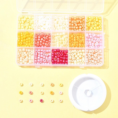 DIY Column Ceylon Glass Seed Beads Bracelets Making Kits SEED-FS0001-37-1
