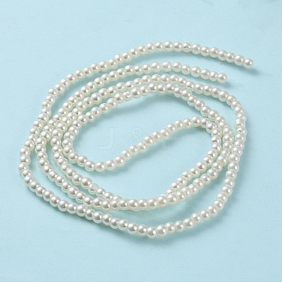 Baking Paint Pearlized Glass Pearl Round Bead Strands HY-Q003-4mm-02-1