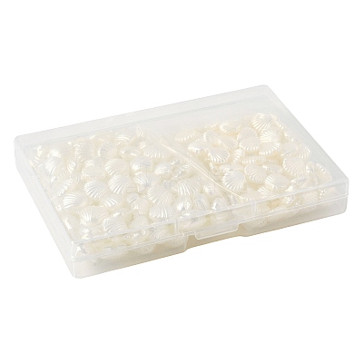 200Pcs 2 Styles ABS Imitation Pearl Beads OACR-FS0002-31-1