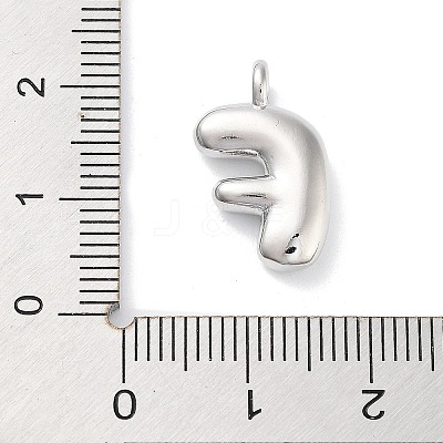Rack Plating Brass Balloon Letter Pendants KK-C050-01P-F-1