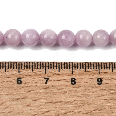 Round Natural Kunzite Beads Strands G-K068-28-6mm-1