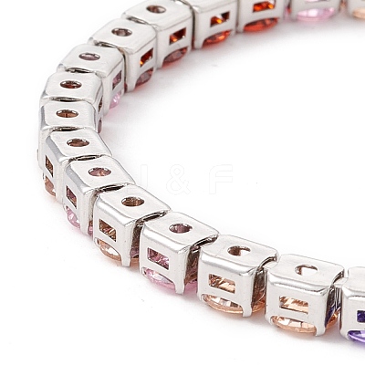 Classic Cubic Zirconia Tennis Bracelet BJEW-G639-01E-P-1