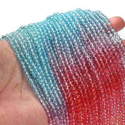 Transparent Painted Glass Beads Strands DGLA-A034-T3mm-A11-1