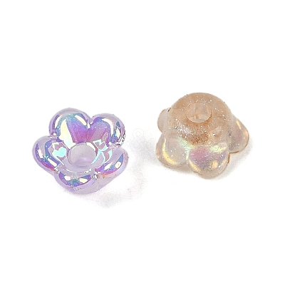 UV Plating Acrylic Bead Caps MACR-L008-11B-1