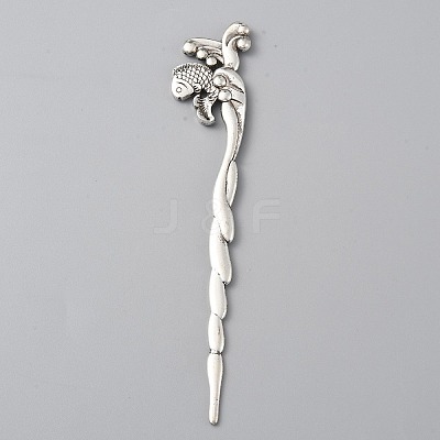 Alloy Fish Hair Sticks MRMJ-WH0077-102B-AS-1