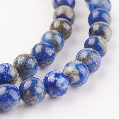 Natural Lapis Lazuli Beads Strands X-G-G099-8mm-7A-1