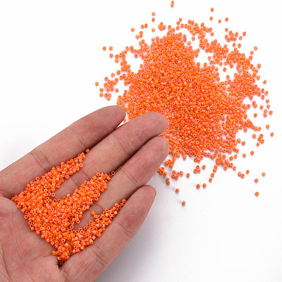 Frosted Glass Cylinder Beads SEED-S047-O-001-1