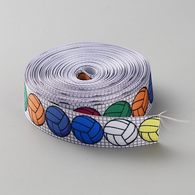 9M Sport Theme Heat Transfer Polyester Grosgrain Ribbons OCOR-WH20005-27C-1