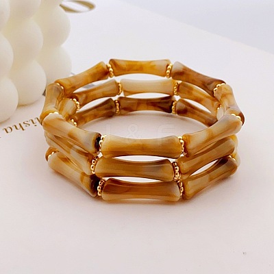 Acrylic Bamboo Joint Beaded Bracelets for Women FS-WG26A21-22-1